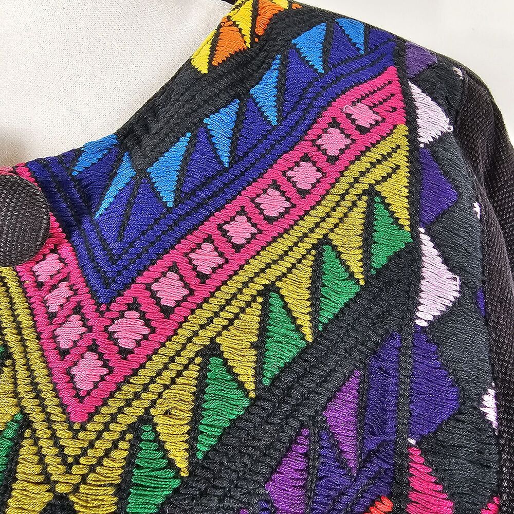 Vintage Guatemalan Handwoven art-to-wear Large Jacket Products by Curtis Porter - Picture 4 of 11